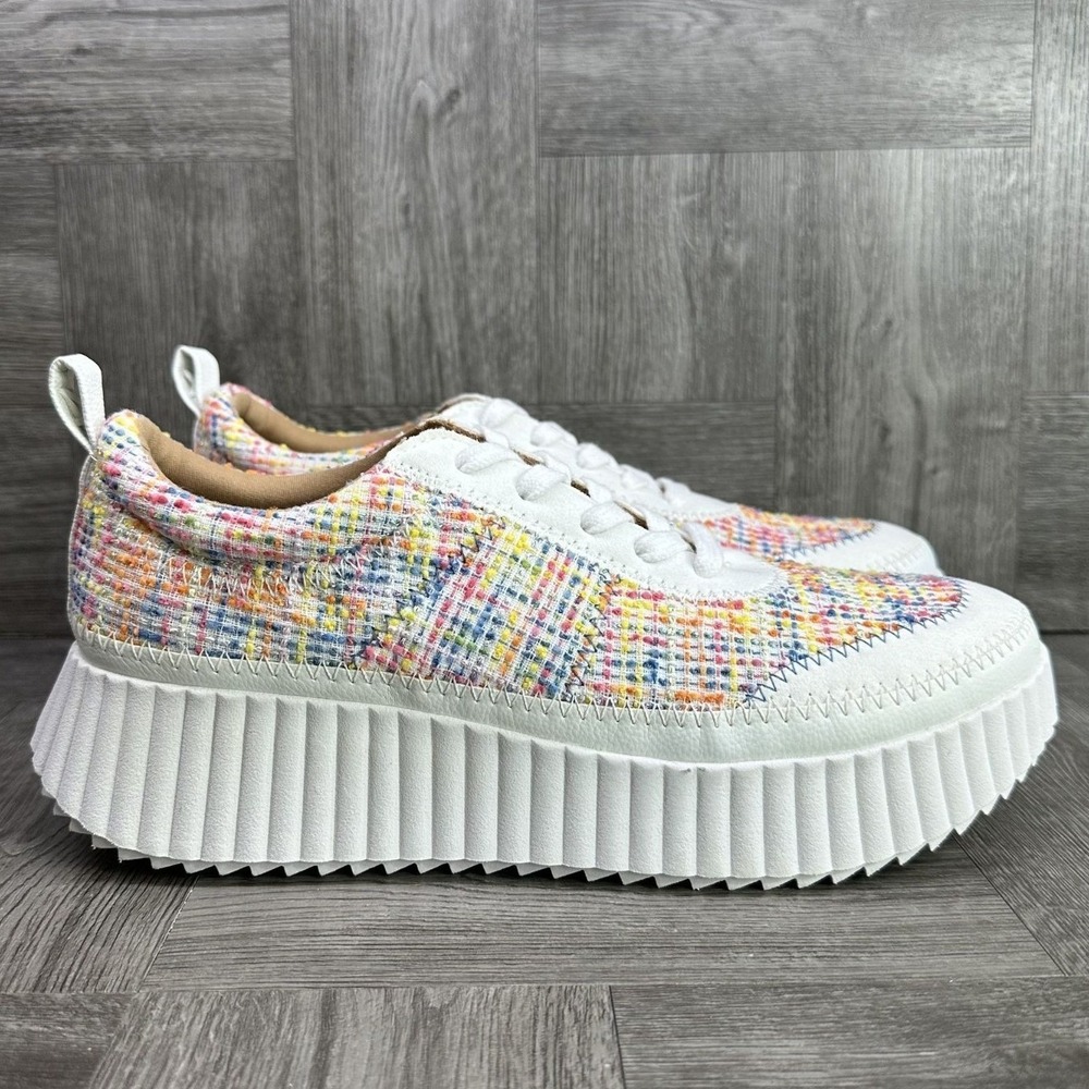 Zodiac Sneakers Womens 9 Multi Tweed Platform‎ Chunky Lug Sole Colorful NEW